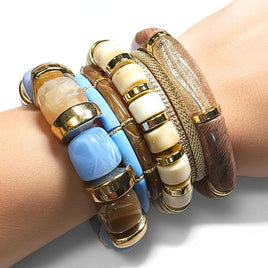 Manchette Lavande & Beige