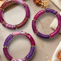 Bracelet Tube violet dégradé