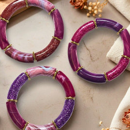 Bracelet Tube violet dégradé