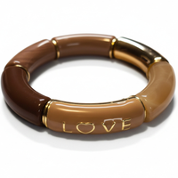Bracelet Tube Love chocolat