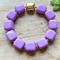 Bracelet mini cube lilas