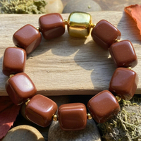 Bracelet mini cube chocolat