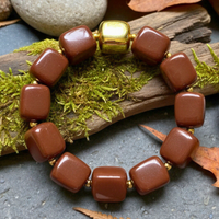 Bracelet mini cube chocolat