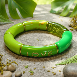 Bracelet Tube Love vert intense