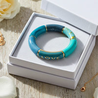 Bracelet Tube Love Bleu intense