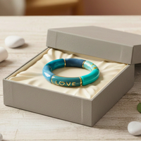 Bracelet Tube Love Bleu intense