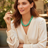 Collier Cube vert menthe