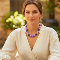 Collier Cube lavande