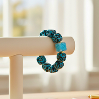 Bracelet cube léopard turquoise