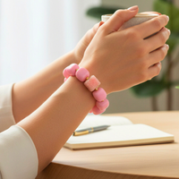 Bracelet cube rose bonbon