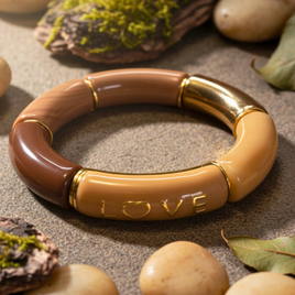 Bracelet Tube Love chocolat