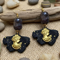 Boucles d'oreilles noir Antoinette