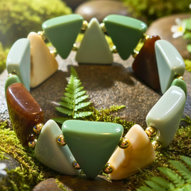 Bracelet triangle vert jungle