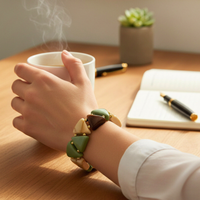 Bracelet triangle vert jungle