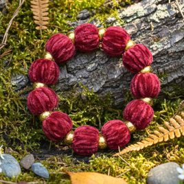 Bracelet chouchou bordeaux
