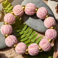 Bracelet chouchou rose ancien