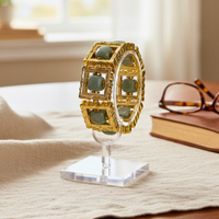 Bracelet tableau doré vert militaire