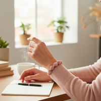Bracelet chouchou rose ancien