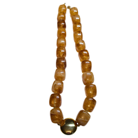 Collier Cube Ambre marbré
