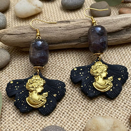 Boucles d'oreilles noir Antoinette