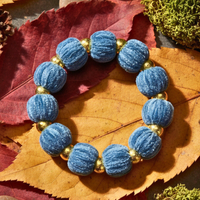 Bracelet chouchou bleu