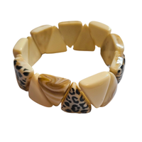 Bracelet triangle nougat marbré