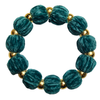 Bracelet chouchou bleu canard