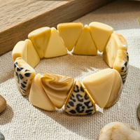 Bracelet triangle nougat marbré