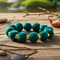 Bracelet chouchou bleu canard