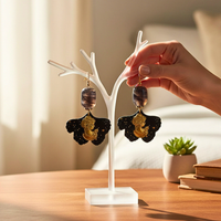 Boucles d'oreilles noir Antoinette