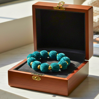 Bracelet chouchou bleu canard