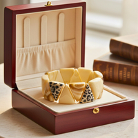 Bracelet triangle nougat marbré