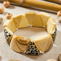 Bracelet triangle nougat marbré