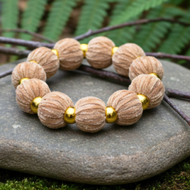 Bracelet chouchou taupe