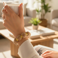 Bracelet chouchou taupe