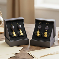 Boucles d'oreilles noir Antoinette