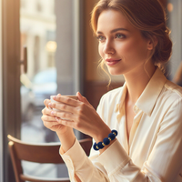 Bracelet chouchou bleu marine foncé