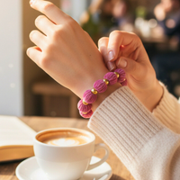 Bracelet chouchou rose