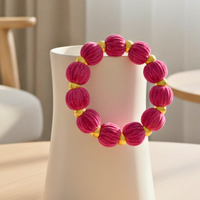 Bracelet chouchou rose
