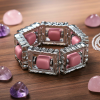 Bracelet tableau argent rose