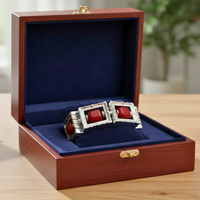 Bracelet tableau argent rouge