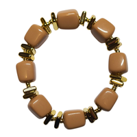 Bracelet mini cube camel