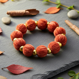 Bracelet chouchou terracotta