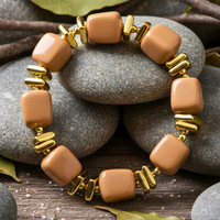 Bracelet mini cube camel