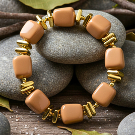 Bracelet mini cube camel
