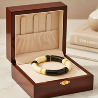 Bracelet 1/4 Tube noir et blanc