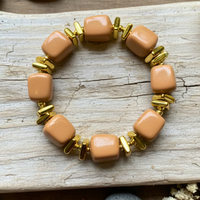 Bracelet mini cube camel