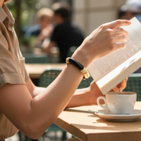 Bracelet 1/4 Tube noir et blanc