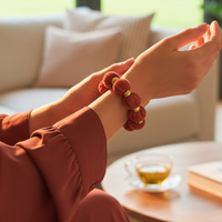 Bracelet chouchou terracotta