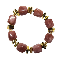 Bracelet mini cube rose ancien